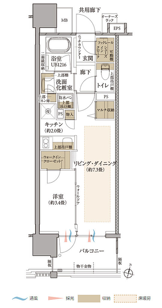 プラウド勾当台公園ディアージュ ( 第4期 2次 ) 間取り B