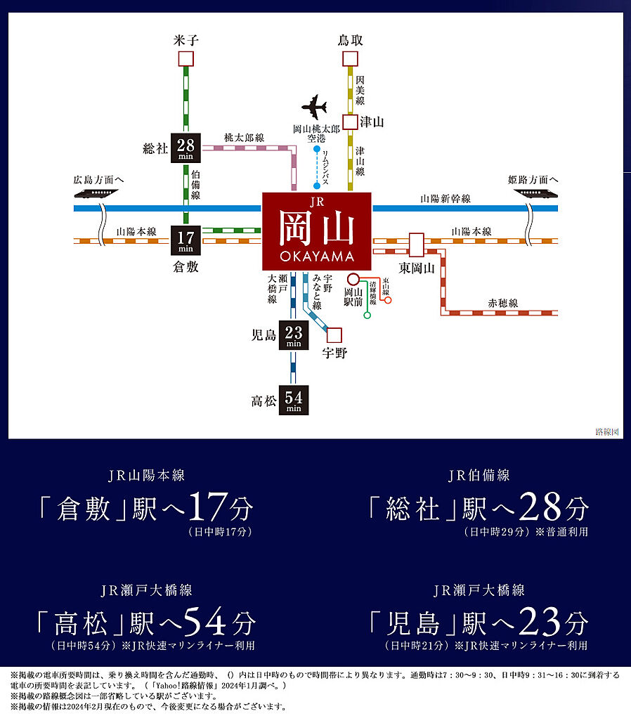 プラウドタワー岡山 ( 第5期 )：交通図