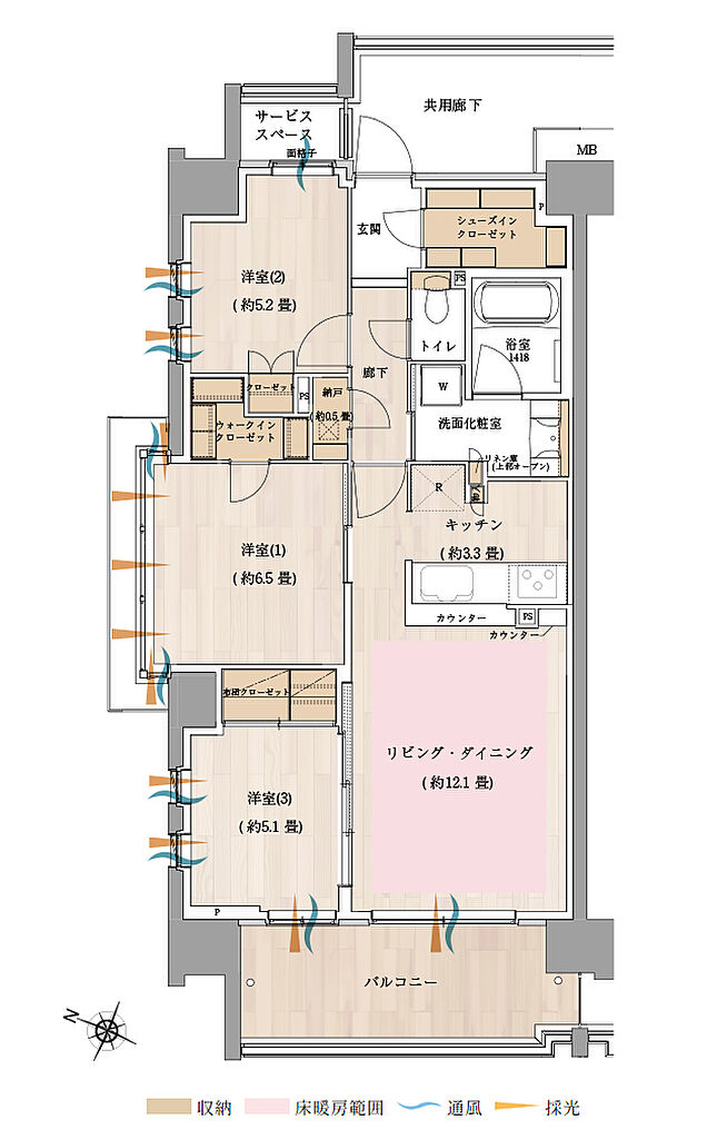 オハナ 松戸ガーデニア 間取り 【CALM SITE】A