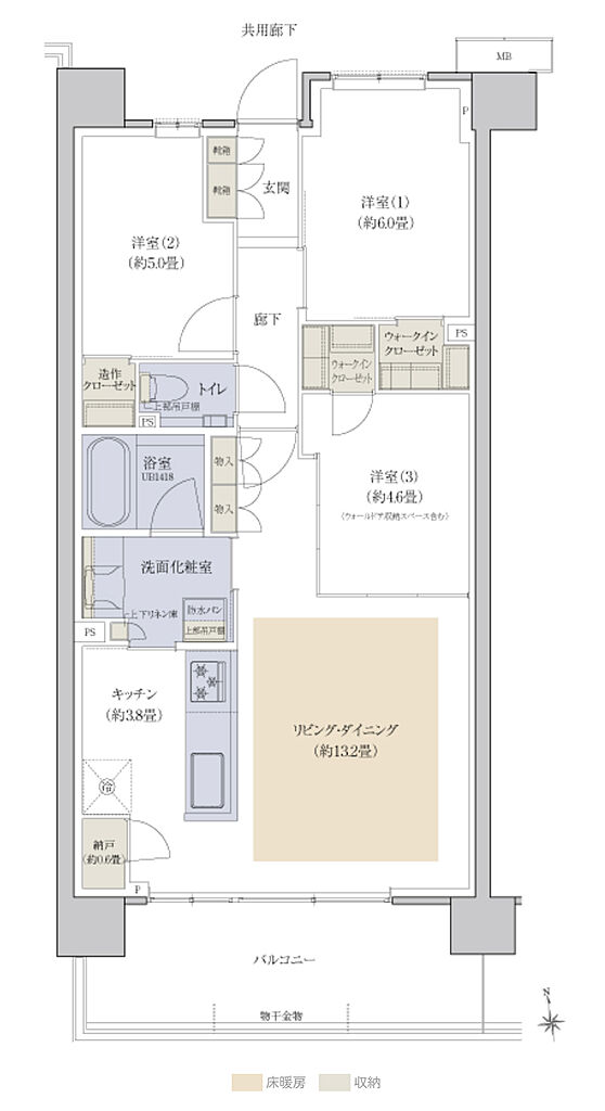 プラウドシティ国立 ( 第3期 ) 間取り F-10
