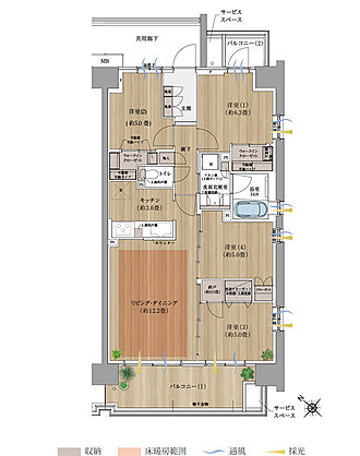 オハナ 古淵ガーデニア ( 第1期 4次 ) 間取り J