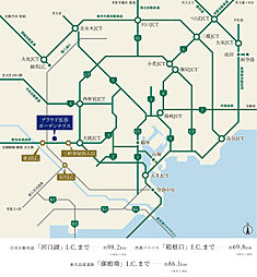 プラウド弦巻ガーデンテラス アクセス図