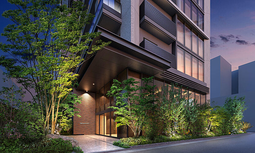 プラウド五橋 ( 第2期 ) エントランスアプローチ完成予想CG