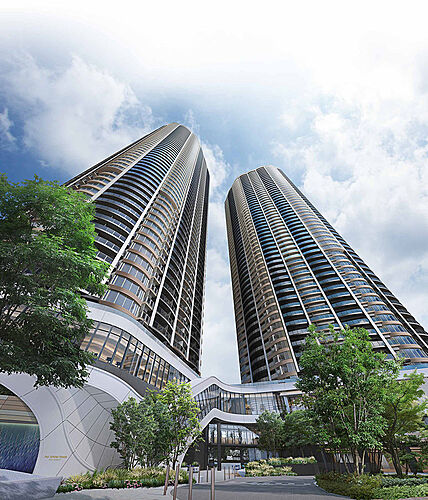 ＴＨＥ　ＴＯＹＯＭＩ　ＴＯＷＥＲ　ＭＡＲＩＮＥ＆ＳＫＹ 外観完成予想CG
