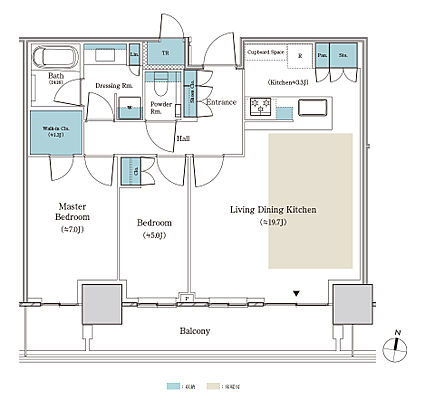 パークタワー大阪堂島浜 間取り S-73Bs【MENU】