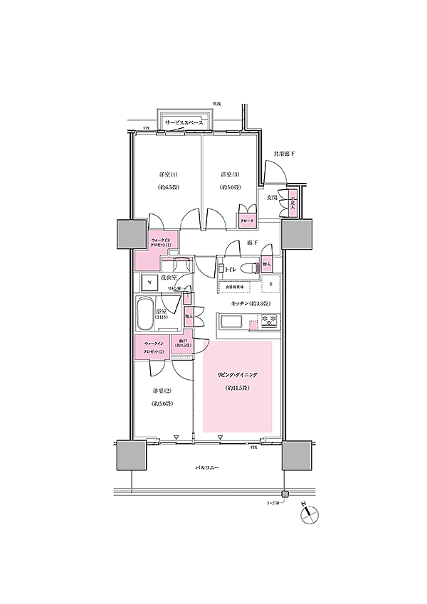 リーフシティ市川　ザ・タワー 間取り S72F2
