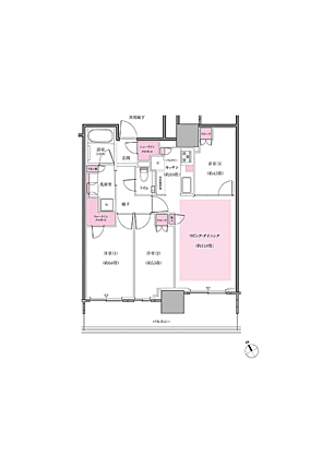 リーフシティ市川　ザ・タワー 間取り S69A
