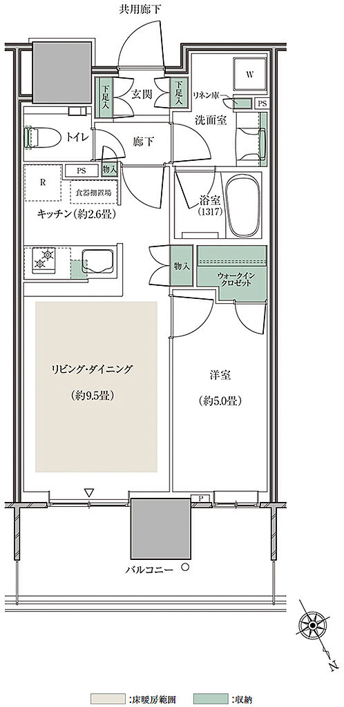 リーフシティ市川　ザ・タワー 間取り N42A