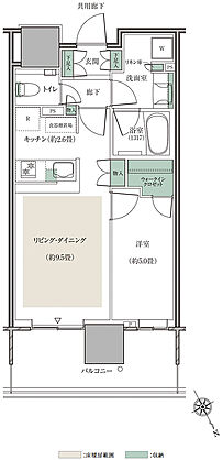 リーフシティ市川　ザ・タワー 間取り N42A