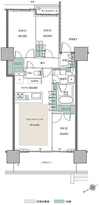 リーフシティ市川　ザ・タワー 間取り W73I