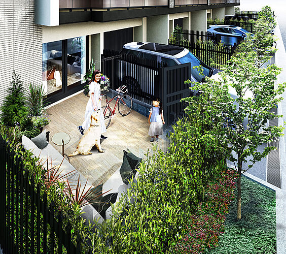 パークホームズ浦和常盤　緑彩邸 オープンエアテラス完成予想CG（Agタイプ）