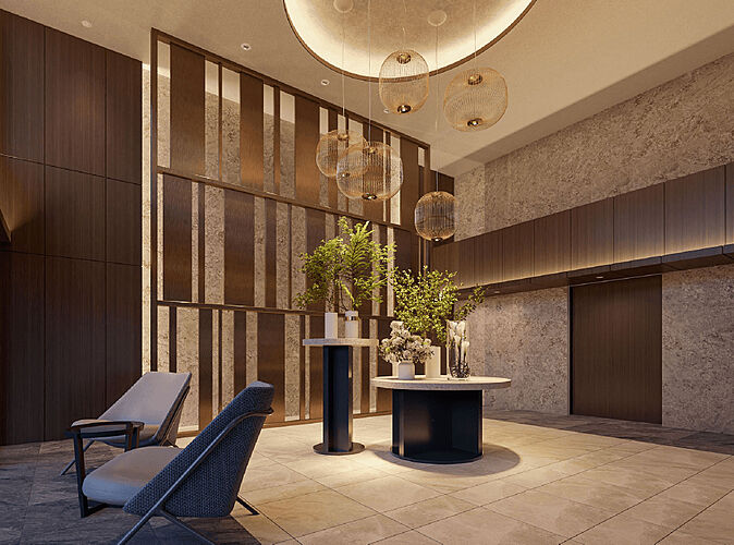 パークホームズ円山表参道フロント ラウンジ完成予想CG