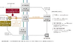 パークホームズ円山表参道フロント アクセス図