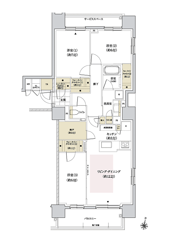 パークホームズ円山表参道フロント 間取り F