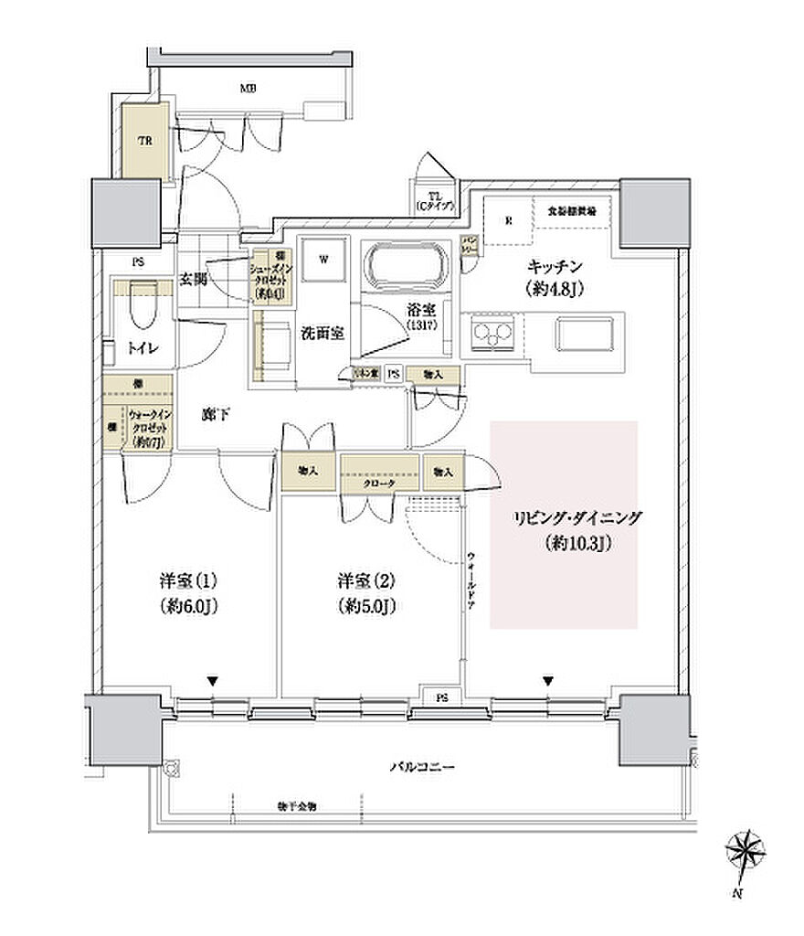 パークホームズ円山表参道フロント 間取り C