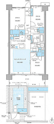 ＣＥＮＴＲＡＬ　ＡＩＲ　ＣＩＴＹ　ＲＥＳＩＤＥＮＣＥ　II 間取り B1g
