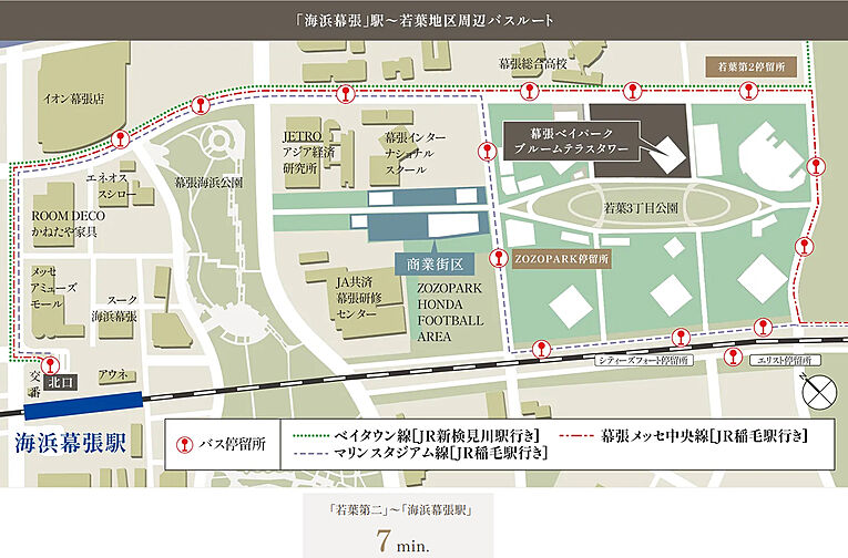 幕張ベイパーク　ブルームテラスタワー アクセス図