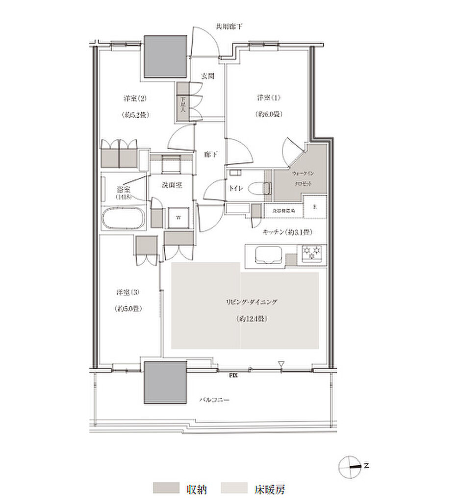 幕張ベイパーク　ブルームテラスタワー 間取り E70A