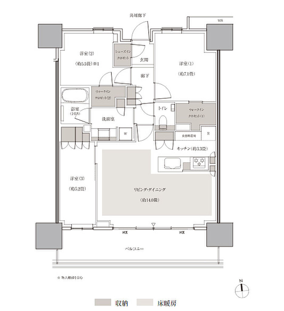 幕張ベイパーク　ブルームテラスタワー 間取り S78