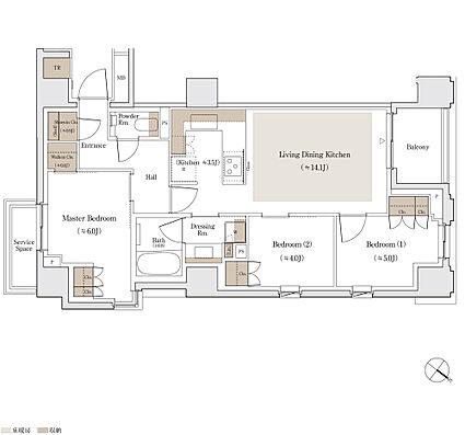 パークホームズ日本橋人形町三丁目 間取り D