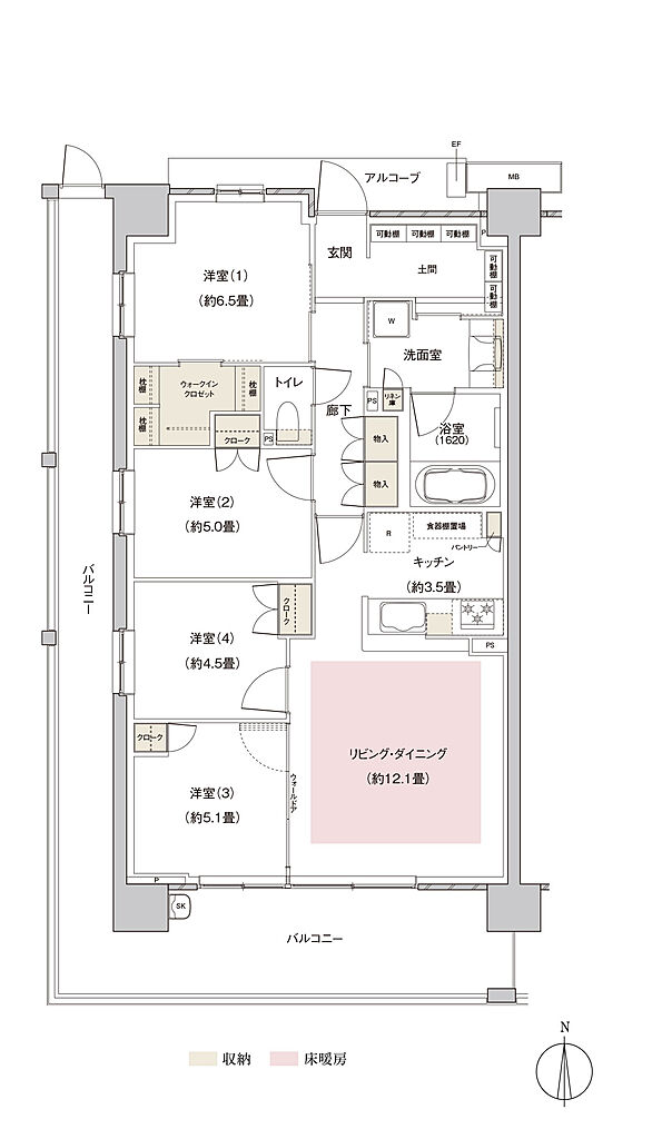 パークホームズ伊丹稲野ガーデンスクエア ステーションゲート 間取り 85Ab