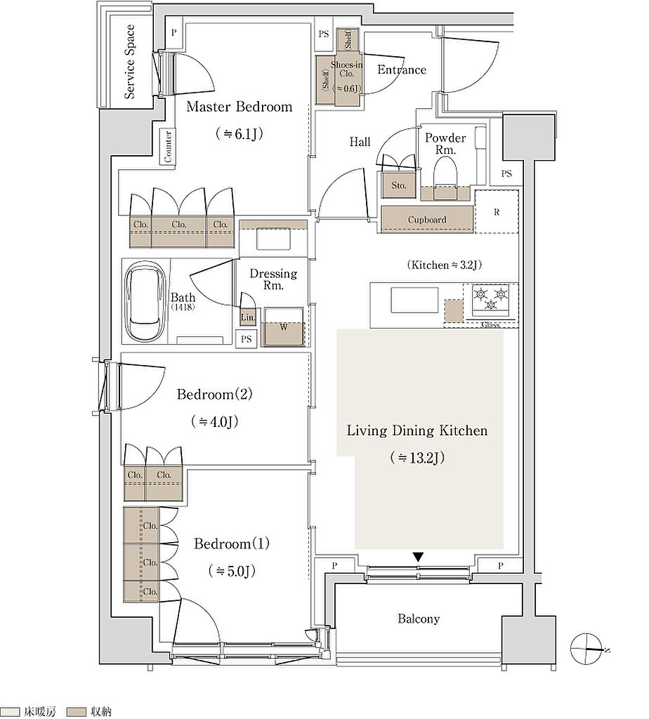 パークホームズ錦糸町北斎通り 間取り C