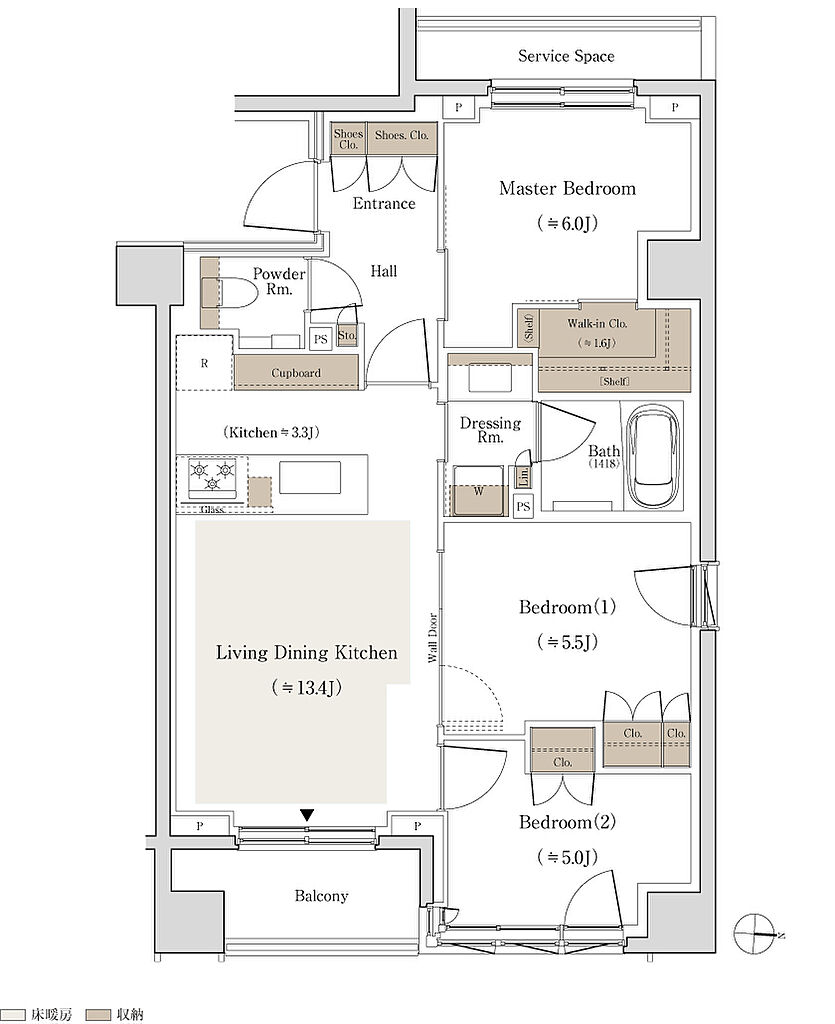 パークホームズ錦糸町北斎通り 間取り A