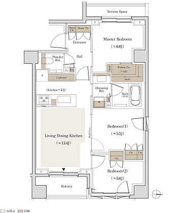 パークホームズ錦糸町北斎通り 間取り A