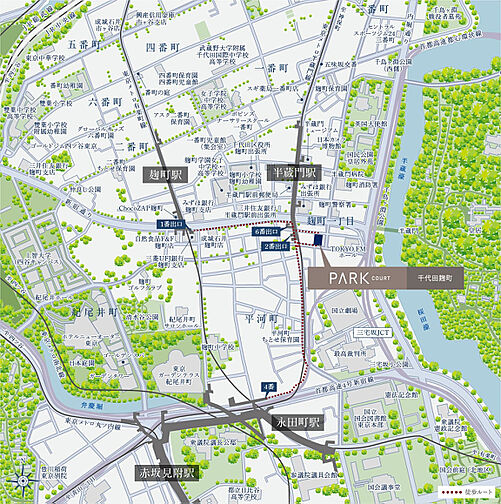 パークコート千代田麹町 現地案内図