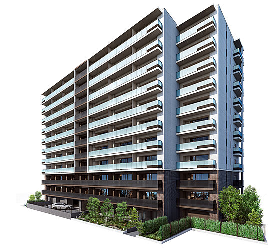 パークホームズ横浜ミッドスクエア 南側建物外観完成予想CG