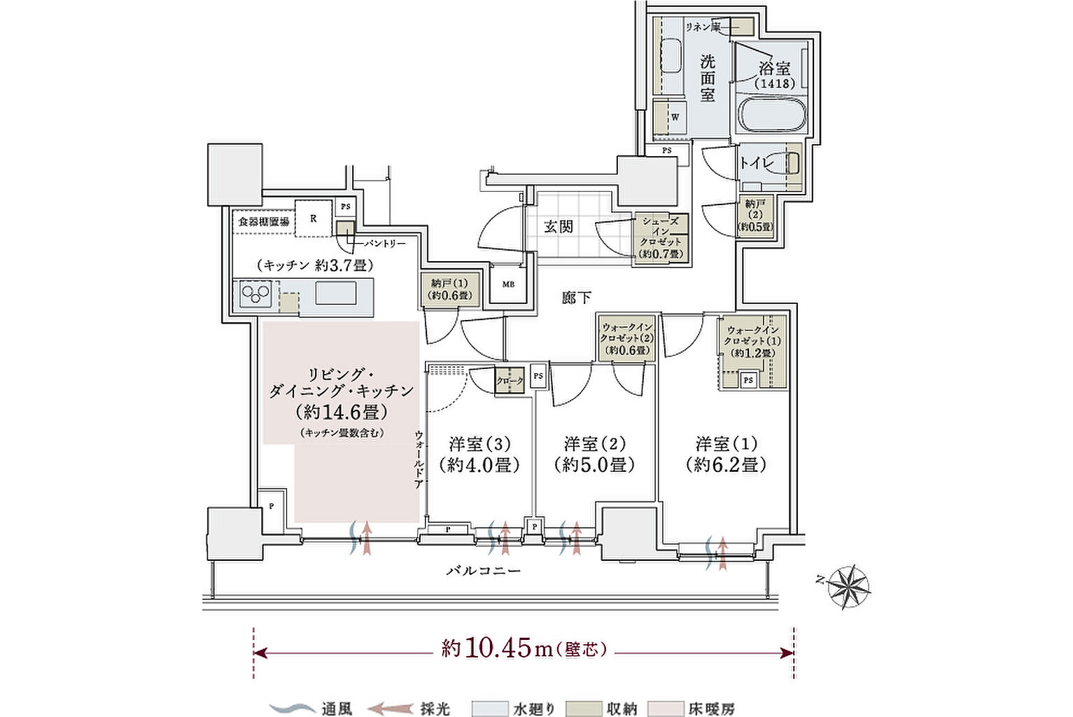 パークホームズ上用賀五丁目 間取り K