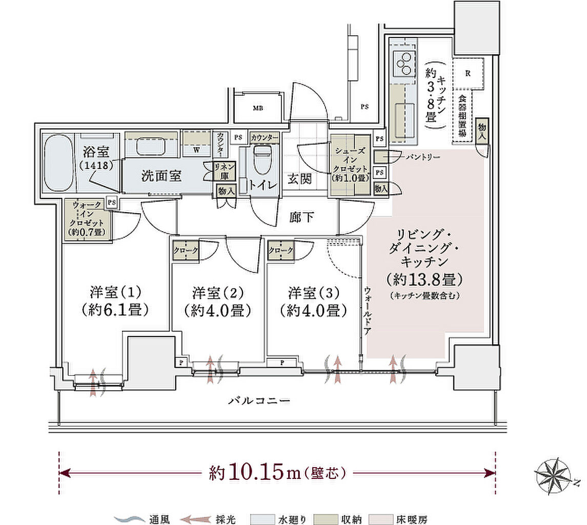 パークホームズ上用賀五丁目 間取り B