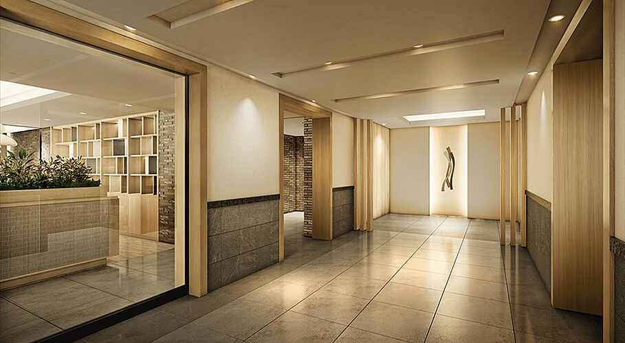 パークホームズ市が尾ブライトアベニュー エントランスホール完成予想CG