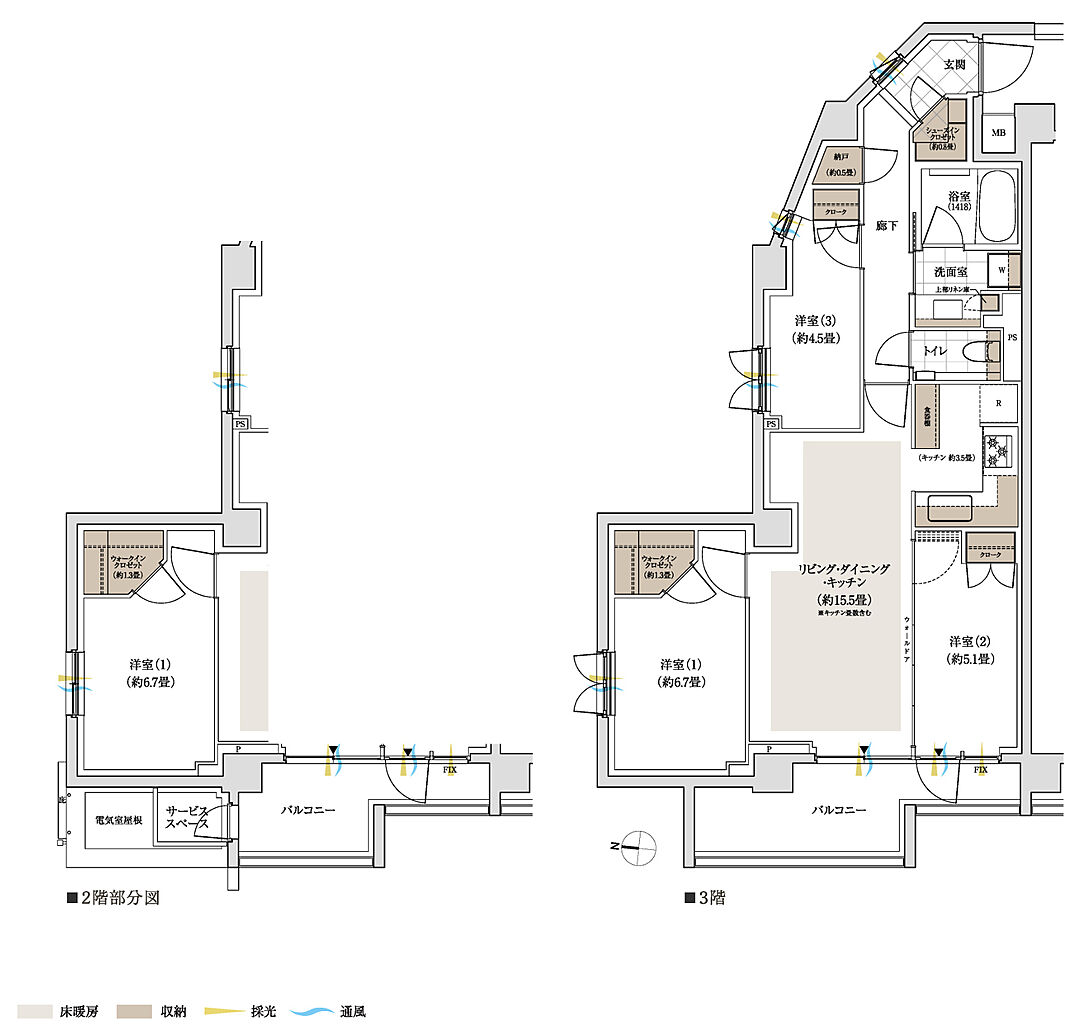 パークホームズ下北沢ガーデン 間取り A