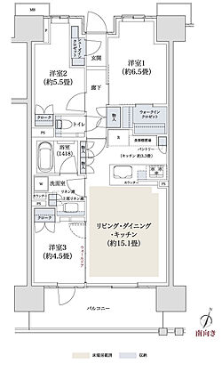 パークホームズ湘南茅ヶ崎 間取り E