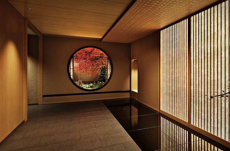 ザ・パークハウス 京都聖護院 エレベーター前通路完成予想CG