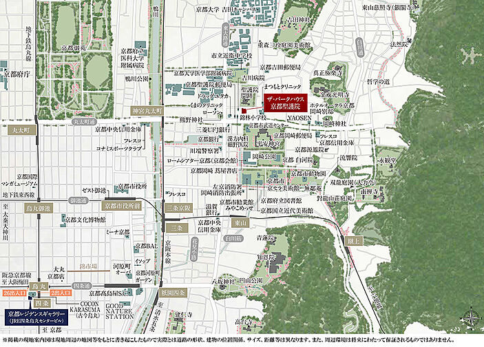 ザ・パークハウス 京都聖護院 現地案内図