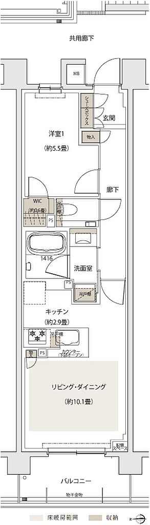 ザ・パークハウス 京都聖護院 間取り A