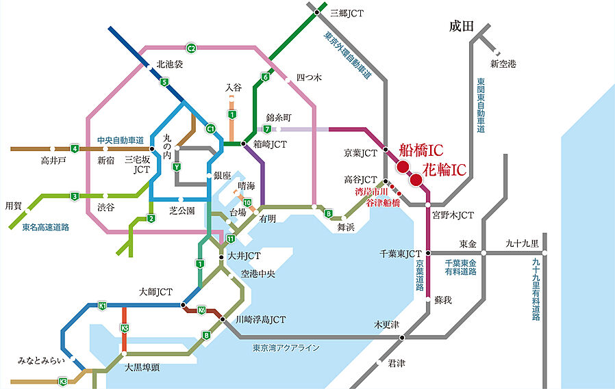 ザ・パークハウス 船橋レジデンス：交通図