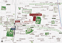 ザ・パークハウス 北綾瀬 現地案内図