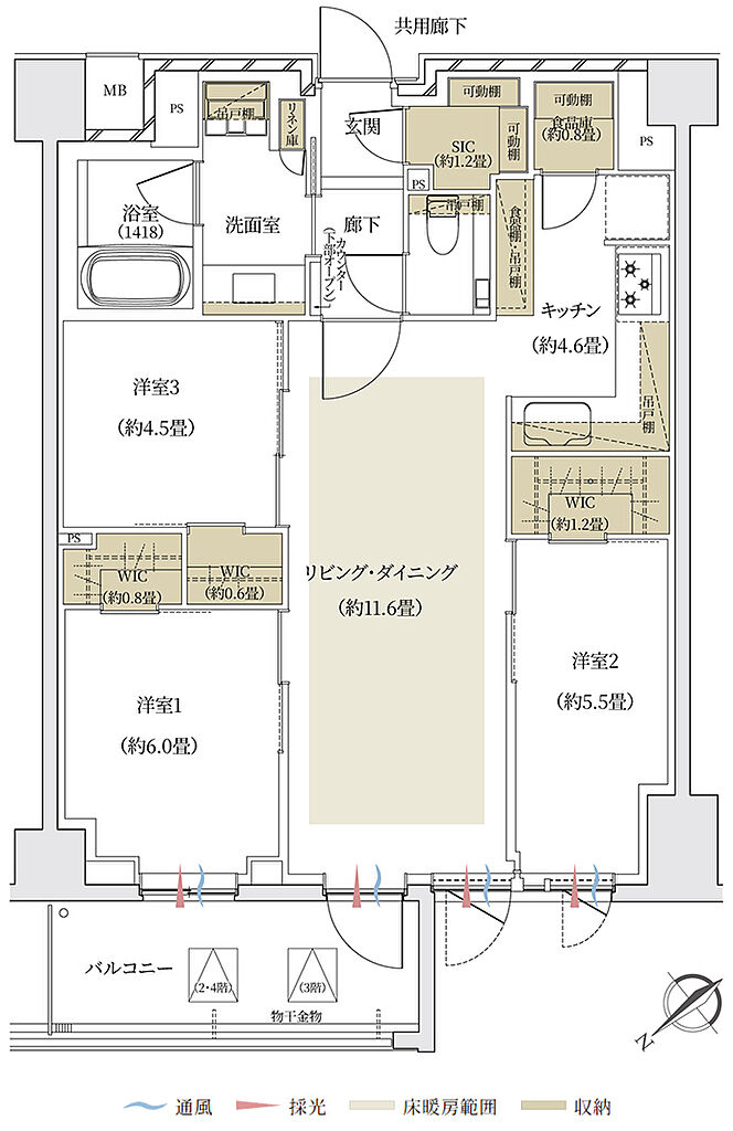 ザ・パークハウス 文京白山レジデンス 間取り M