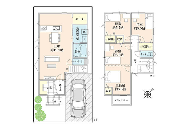 【3ＬＤＫ】モデルハウス「家具/照明付き」