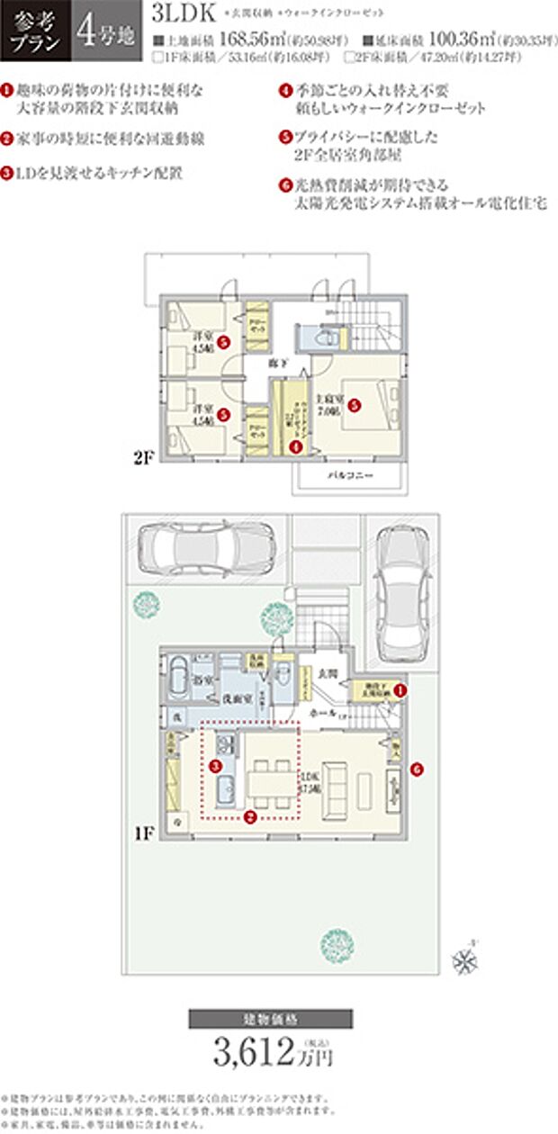 ［参考プラン］※建物プランは参考例であり、購入者はこのプランに関係なく、自由にプランニングできます。