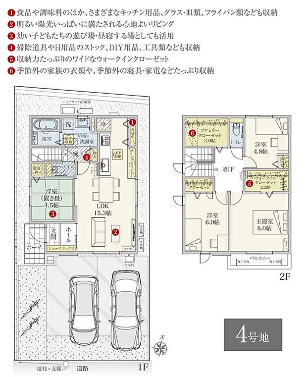 ［プラン図］※図面に基づいて描いているのでプラン及び外構・植栽については、実際とは多少異なる場合があります。また、車・自転車・家具・家電・備品等は販売価格に含まれません。