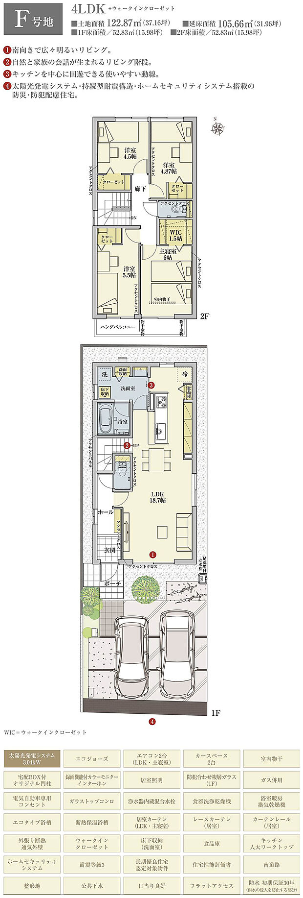 【4LDK】間取・外構植栽図は設計図書を基に描き起こしたもので実際とは多少異なる場合があります。 家具・家電・備品・車・自転車等は価格に含まれません。
