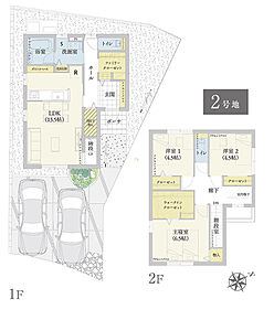 間取・外構植栽図は設計図書を基に描き起こしたもので実際とは多少異なる場合があります。 家具・家電・備品・車・自転車等は価格に含まれません。 