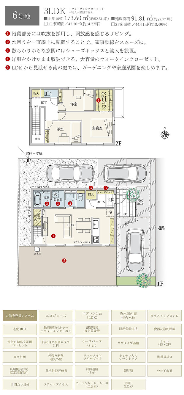 【3LDK】間取・外構植栽図は設計図書を基に描き起こしたもので実際とは多少異なる場合があります。 家具・家電・備品・車・自転車等は価格に含まれません。