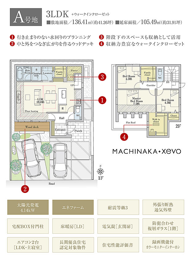【3LDK】間取・外構植栽図は設計図書を基に描き起こしたもので実際とは多少異なる場合があります。 家具・家電・備品・車等は価格に含まれません。