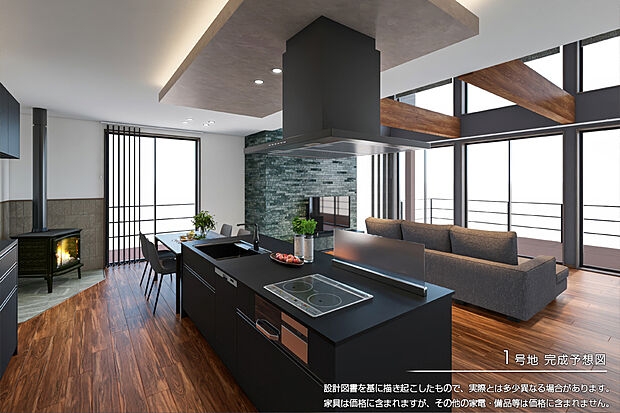【1号地 リビング】完成予想図