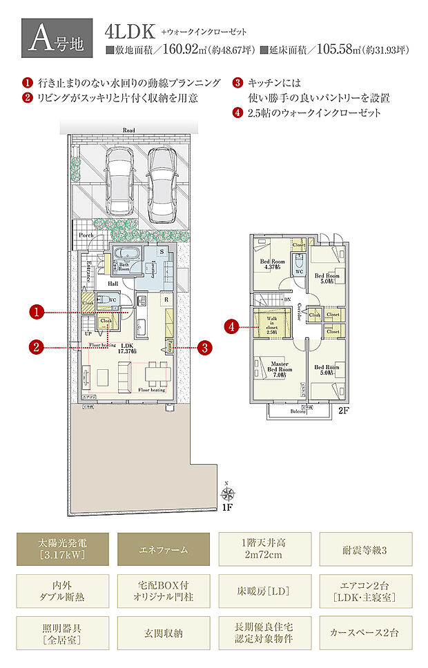 【4LDK】間取・外構植栽図は設計図書を基に描き起こしたもので実際とは多少異なる場合があります。 家具・家電・備品・車等は価格に含まれません。